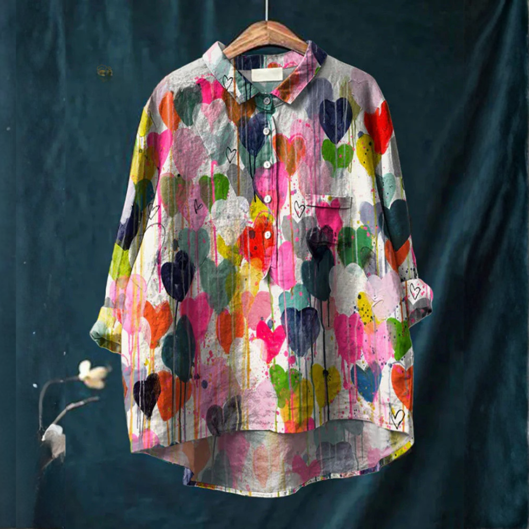 Thalia™ | Timeless Linen Fantasy Blouse