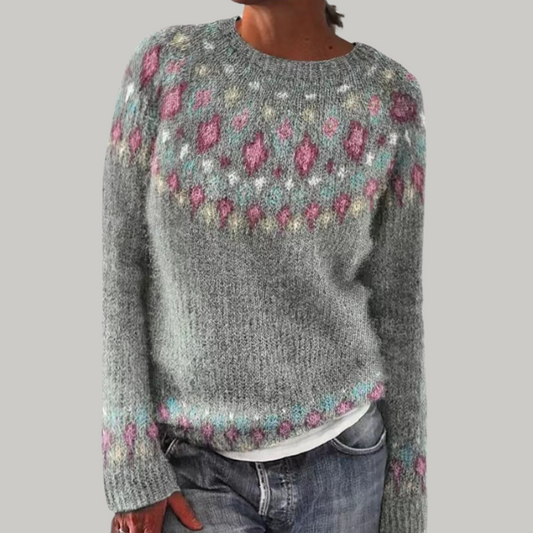 Mariola | Retro Scandinavian Knitted Sweater