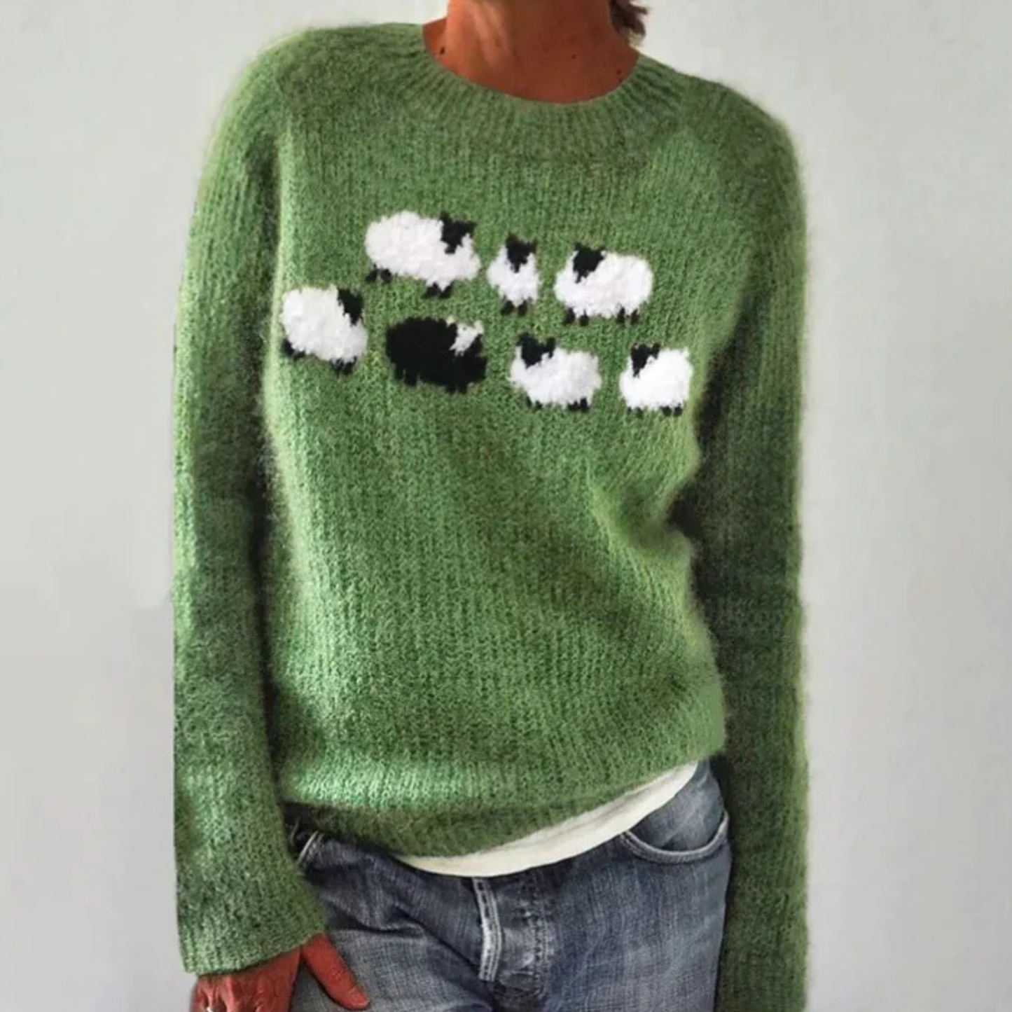 Grażyna | Retro Scandinavian Knitted Sweater