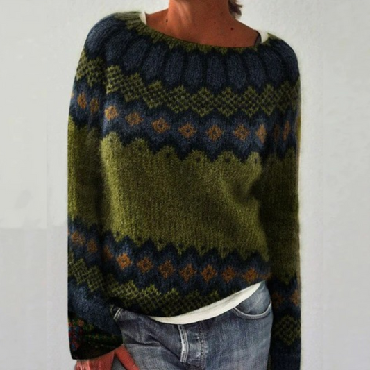 Iwona | Retro Scandinavian Knitted Sweater