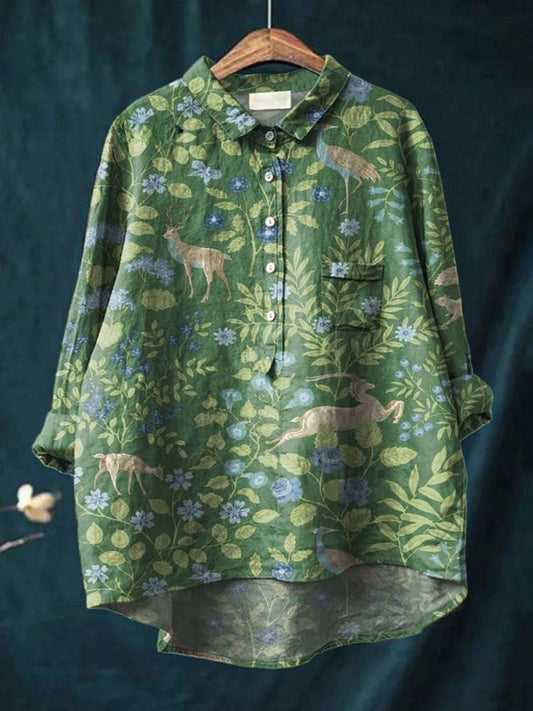 Isolde™ | Timeless Printed Linen Shirt