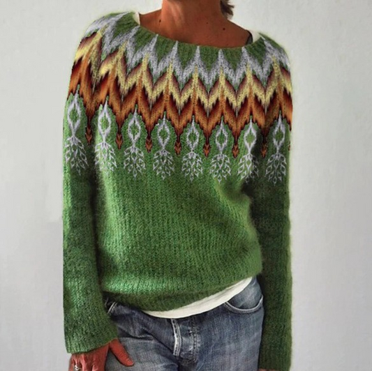 Lucyna | Retro Scandinavian Knitted Sweater