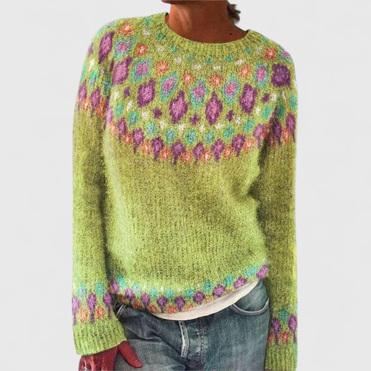 Halina | Retro Scandinavian Knitted Sweater
